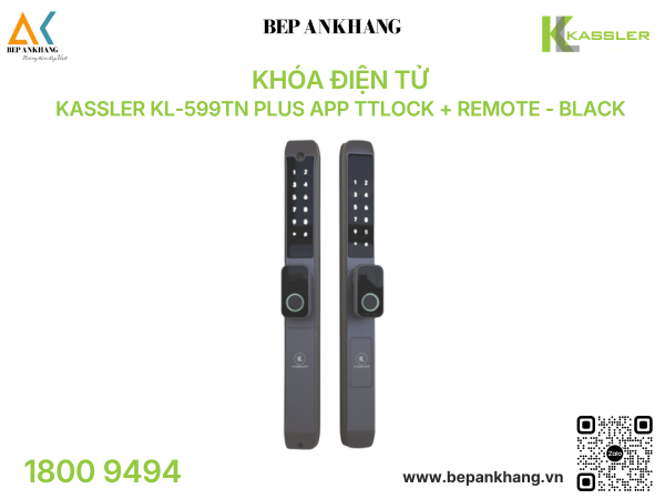 Khóa điện tử Kassler KL-599TN Plus App TTlock + Remote - Black 